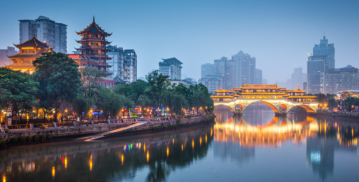 Chegada a Chengdu