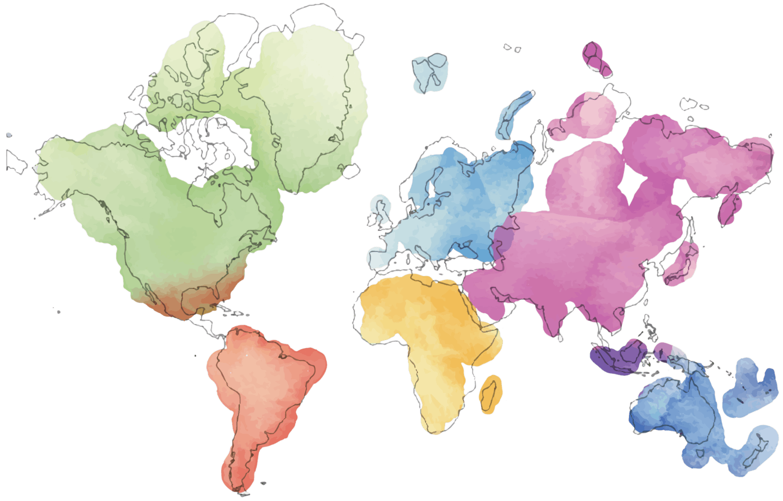Aquarela World map